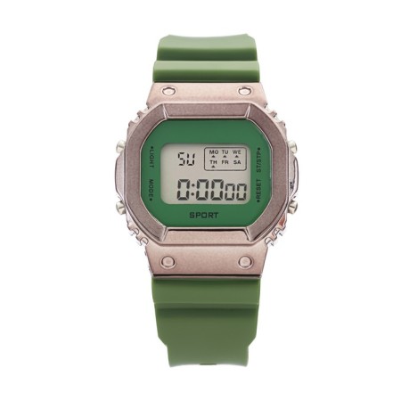 Watch of Electronic Sport, silicone strap, green-1