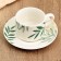 Tea couple ceramic "leaves", 200 ml, white color