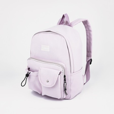 School backpack from lightning textiles, external pocket, Fulldorn, lilac color