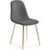 Stol on a metal frame DABL Metal/velor, gold/gray 44x53x86 cm