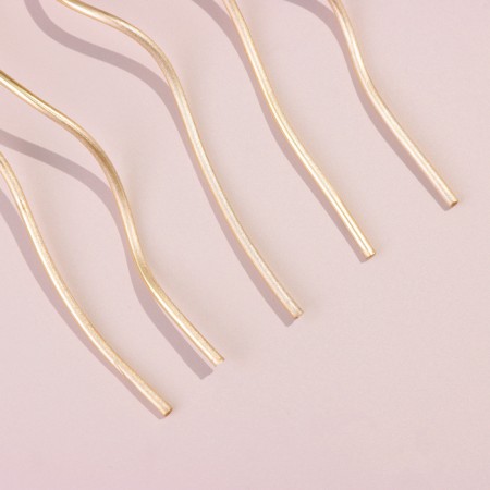 Candles for cake twisted "serpentine", 10 pcs, cocktail, golden, 15 cm-5