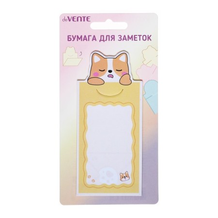 Block with a sticky edge, 50 sheets 4 colors of assortment, 70 mm x 70 mm Neon Devente Funny Notes-5