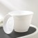 Pot for flowers with a pallet "Antik", 1.6 l, d = 17 cm, white color