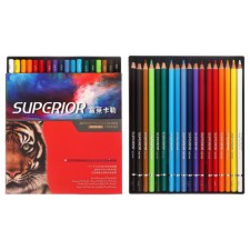 Pencils of watercolor 18 colors, in the cardboard box WCP-18