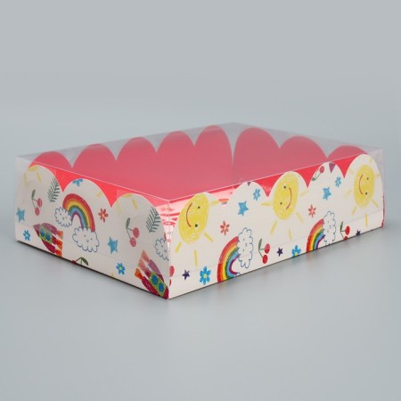 Bearbox, confectionery packaging with PVC lid, "Favorite Educator", 20 x 30 x 8 cm-1
