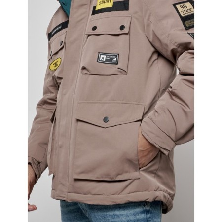 Male Winter jacket, size 48, brown color-3