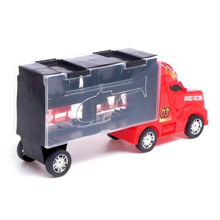 Garage Children's "Carrier" Carrier, 2 metal machines and road signs, mix-2