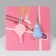 Earrings Assorted "Joy" a racket and a stake, the color is blue pink in silver