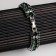 Bracelet with rhinestones "Northern Lights" snake, emerald color in silver, 18 cm