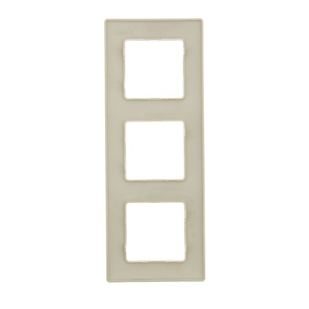 Frame Legrand Etika 672513, three -seater, ivory-1