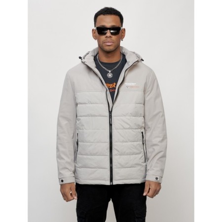 Male spring jacket, size 54, light-gray color-4