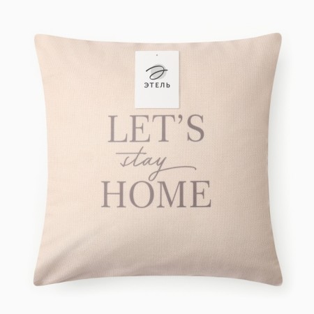 Case on the pillow Ethel "Stay Home", 40*40 cm, 100 p/e, velor-4