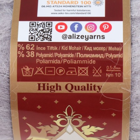 Yarn "Kid Royal 50" 62% moher, 38% polyamide 500m/50g (52 melt water)-3
