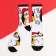 New Year's socks KAFTAN "F*CK" Size 41-44 (27-29 cm), white color