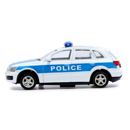 Metal car "Police jeep", inertial, light and sound, scale 1:43-1