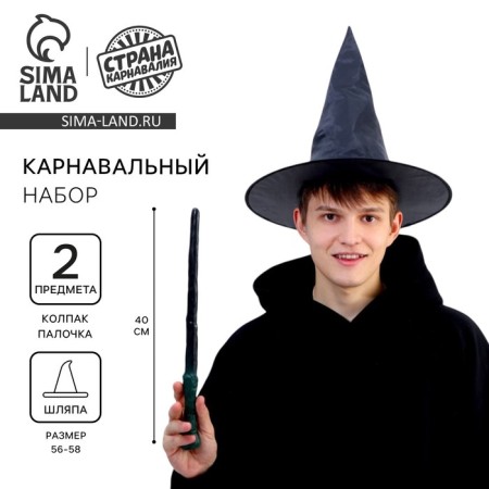 Set for magic "Young Wizard" (headdress + wand)