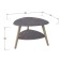 Brooklyn coffee table, 780x770x500, gray concrete/oak sonom