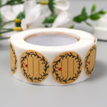 Stick Paper "Vetka and heart" d = 2.5 cm 500 pcs in a roll 3x6.5x6.5 cm-2