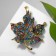 Brooch "Mine Leaf" Gemstone, color in black gold