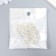 Decor for creativity Metal, plastic "Leaf with pearls and rhinestones" silver 5.5x2.2 cm