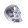 Figure for crafts and decor "Skull", set 6 pcs., Size 1 pcs: 4 × 4.5 × 4.5 cm, silver color