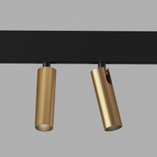 Трековый светильник Elektrostandard, Slim Magnetic, 184х35х158 мм, 14Вт, LED, 1300Лм, 4200К, цвет латунь, чёрный