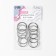Ring for a key fob, flat, d = 25 mm, thickness 2 mm, 10 pcs, silver color