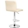 Barpered chair PASKAL Metal/Eco -leather, chrome/beige 43x53x89 cm