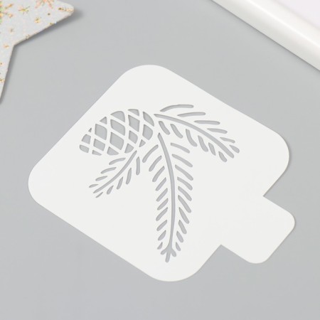 Plastic stencil "Frig with a bump", size 9x9 cm-1