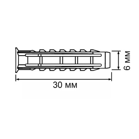 Tundra dowel, type N, spacer, nylon, 6x30 mm, 1000 pcs-5