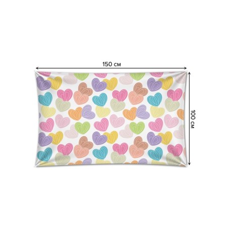 Decorative panel with photo printing "Caramel hearts", horizontal, size 100x150 cm-1