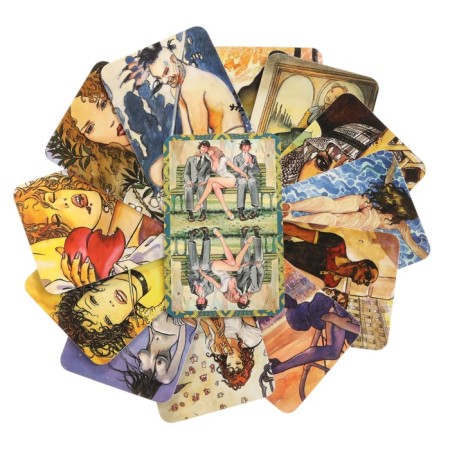 Mini-cards of the Tarot "Manara", for beginners, 80 cards, 5.8 x 8.9 cm, instructions for the QR code-2