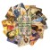 Mini-cards of the Tarot "Manara", for beginners, 80 cards, 5.8 x 8.9 cm, instructions for the QR code