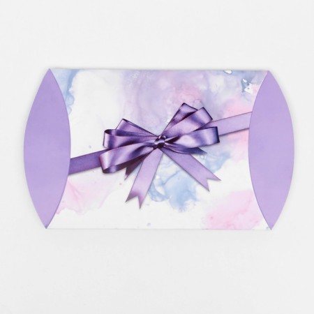 Folding box, pillow, "purple bow" 19 x 14 x 4 cm,-2