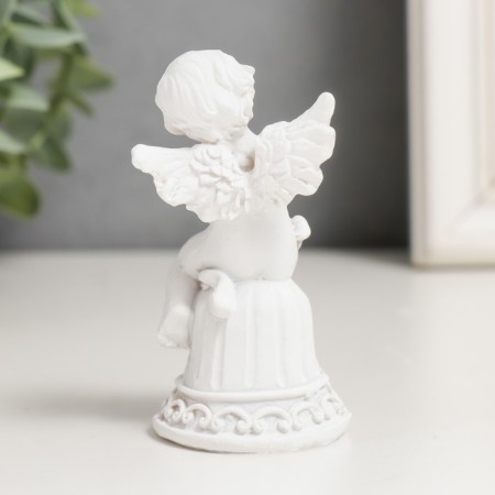 Polystone souvenir "Snowty angel on the bell" 8x4.2x4 cm-2