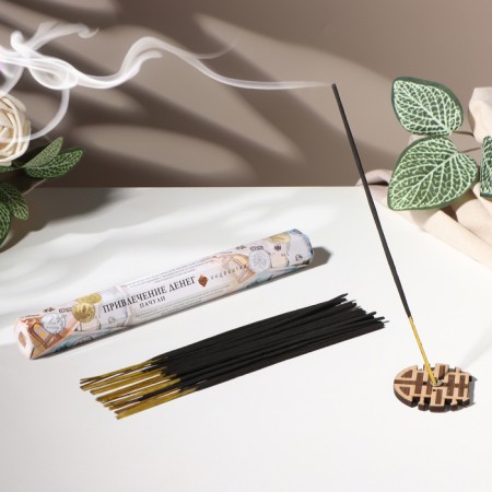 Incense "attracting money", 20 wands in packaging, hexagon