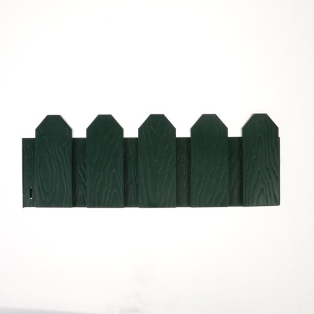 Decorative fence, 18 × 300 cm, 6 sections, plastic, green, "summer cottage"-8