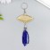 Keychain Metal eyes "Eye and bead brush" 9x5.5 cm