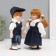Doll Collectible couple "Olya and Glory, denim outfit" Set 2 pcs 19 cm