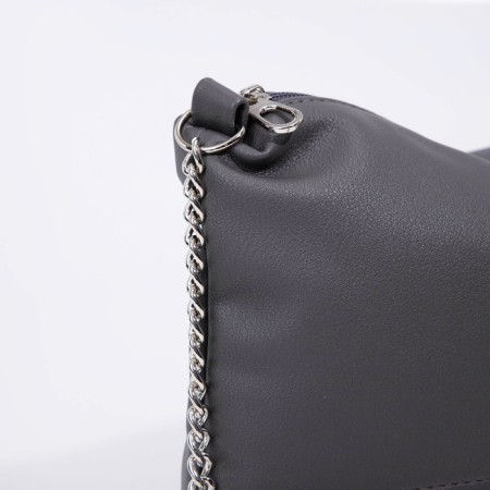Bag Cross-Bodi with a zipper, gray color-3