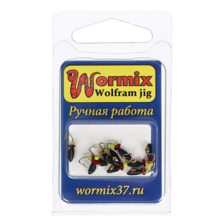 Mormyshka oatmeal with a golden crown, weight 0.2 g, size 2-1