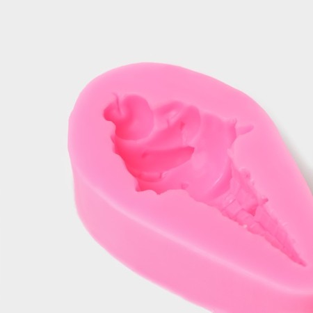 Mold Dolyana "Horn", silicone, 9.2 × 6 × 1.5 cm, pink color-2