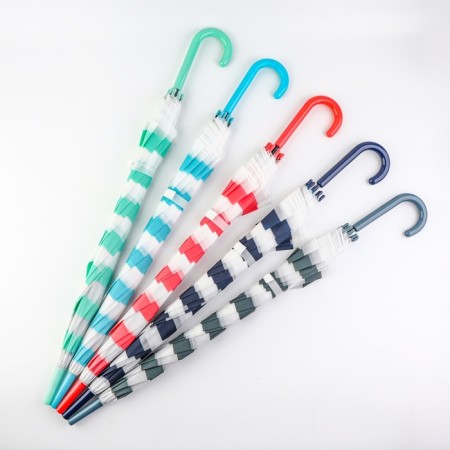 Umbrella - a semiautomatic “strip” cane, 8 spokes, r = 45 cm, color mix-3