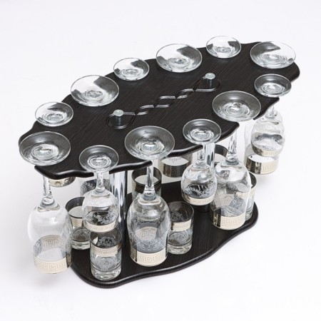 Minibar "Harmony" 18 items: glasses 200 ml + glass 60 ml + pile 60 ml-1