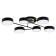 Almo chandelier 6XLED 144W 3000-6000K Black 80x58x21 cm Bayerlux