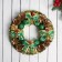 New Year's Wreath D-22 cm "Green bows and balls"