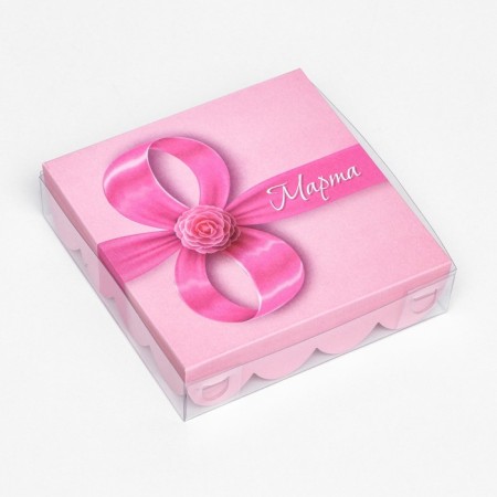 Cookie box, "March 8" 12 x 12 x 3-2
