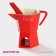 Ceramic set for Fonda Dolyana "Glacock", 2 skewers, red color