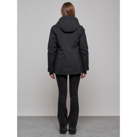 Ski jacket female, size 46, black color-3