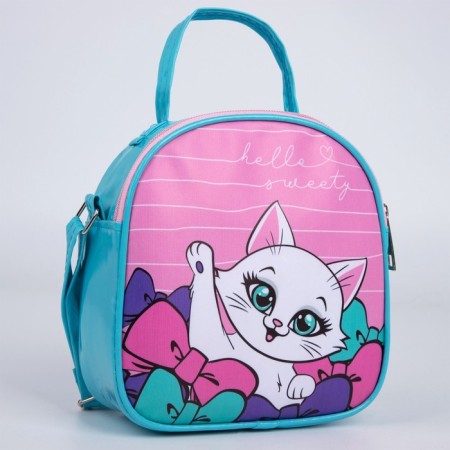 Children's bag for a girl "Cat" 16*17cm, artificial leather-2